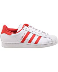 Adidas Superstar Red Shoes for Men - Up to 60% off | Lyst