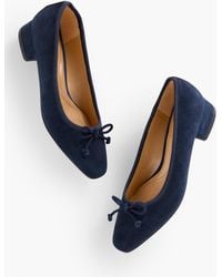 Talbots - Vanessa Suede Block Heel Pumps - Lyst