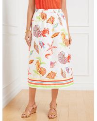 Talbots - Modern Poplin Fit & Flare Midi Skirt - Lyst