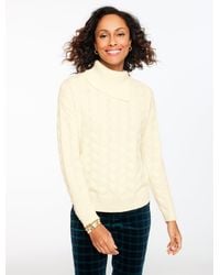 Talbots - Basketweave Split Neck Sweater - Lyst