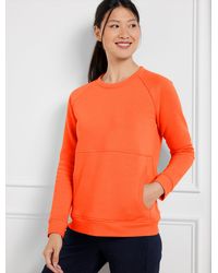 Talbots - Classic French Terry Crewneck Sweater Pullover - Lyst