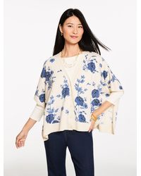 Talbots - Rosette Charm Poncho - Lyst