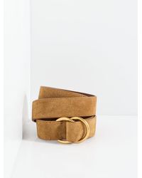 Talbots - Double Ring Suede Belt - Lyst
