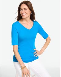 Talbots - V-neck T-shirt - Lyst