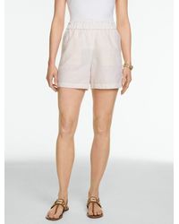 Talbots - Washed Linen Pull-on Shorts - Lyst