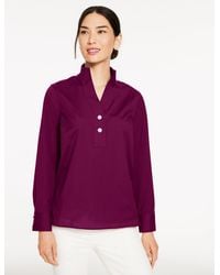 Talbots - Rhinestone Non-iron Popover Shirt - Lyst