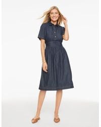 Talbots - Fit & Flare Denim Dress - Lyst