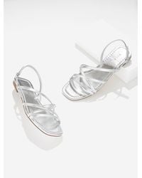 Talbots - Liana Strappy Metallic Nappa Sandals - Lyst