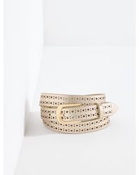 Talbots - Perforated Leather Belt - Lyst