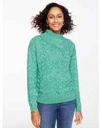Talbots - Basketweave Split Neck Sweater - Lyst