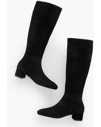 Talbots - Perla Tall Suede Block Heel Boots - Lyst