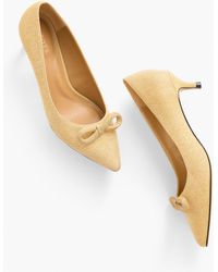 Talbots - Sylvie Bow Kitten Heel Pumps - Lyst