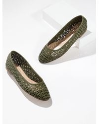 Talbots - Ansly Perforated Nappa Ballet Flats - Lyst