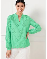 Talbots - Floral Embroidered Top - Lyst