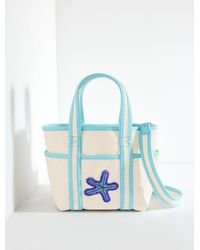 Talbots - Beaded Seashell Canvas Tote - Lyst