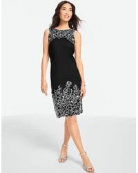 Talbots - Rsvp Floral Embroidered Linen Sleeveless Shift Dress - Lyst