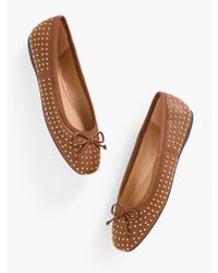 Talbots - Blaine Soft Sole Studded Nappa Ballet Flats - Lyst
