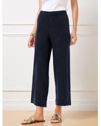 Talbots - Wide Crop Pull-on Gauze Pants - Lyst