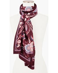Echo - Pleated Lively Floral Oblong Scarf - Lyst