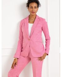 Talbots - Single Button Twill Blazer - Lyst