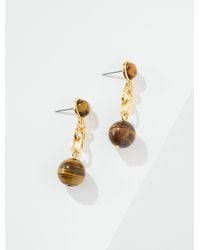 Talbots - Odette Tiger's Eye Drop Earrings - Lyst