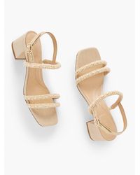 Talbots - Maya Beaded Block Heel Sandals - Lyst