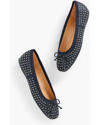 Talbots - Blaine Soft Sole Studded Nappa Ballet Flats - Lyst