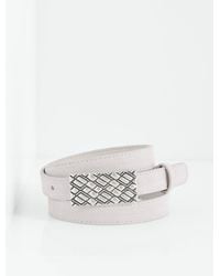 Talbots - Carved Buckle Suede Belt - Lyst