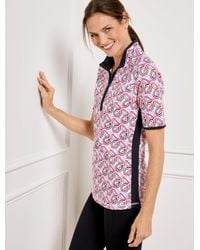 Talbots - Upf 50+ Piqué Half-zip Polo - Lyst