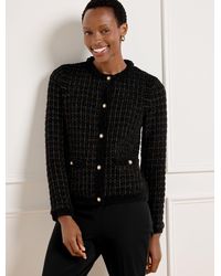 Talbots - Chenille Crewneck Cardigan Sweater - Lyst