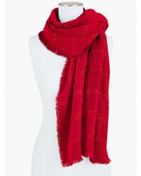 Talbots - Metallic Windowpane Wrap - Lyst