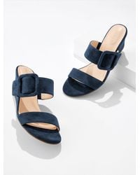 Talbots - Royce Buckle Wedge Sandals - Lyst