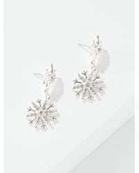 Talbots - Sparkling Snowflakes Drop Earrings - Lyst