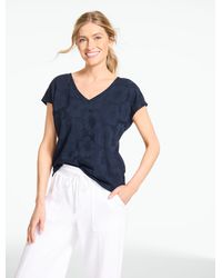 Talbots - Short Sleeve V-neck T-shirt - Lyst