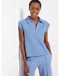 Talbots - Airknit Stretch Johnny Collar Pullover Sweater - Lyst