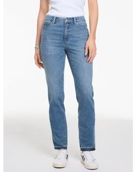 Talbots - Straight Leg Drop Hem Jeans - Lyst