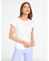 Talbots - Eyelet Seashell T-shirt - Lyst