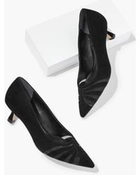 Talbots - Ember Mesh Suede Kitten Heel Pumps - Lyst