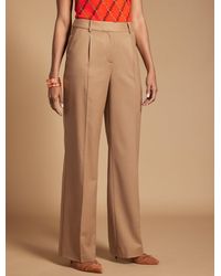 Talbots - Luxe Italian Stretch Flannel Wide Leg Pants - Lyst