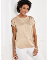 Talbots - Soft Satin Charmeuse Top - Lyst