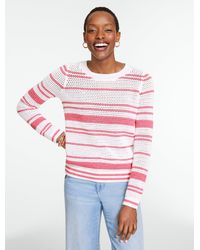 Talbots - Open Stitch Crewneck Sweater - Lyst