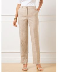Talbots - Southampton Straight Leg Linen Pants - Lyst