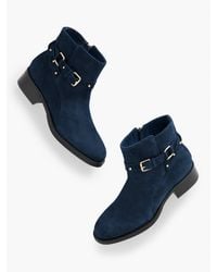 Talbots - Waverly Studs Suede Ankle Boots - Lyst
