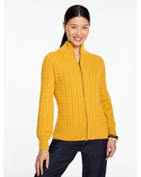 Talbots - Cable Knit Full-zip Cardigan Sweater - Lyst