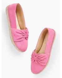 Talbots - Izzy Cinched Suede Espadrilles - Lyst