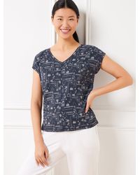 Talbots - Supersoft Jersey V-neck T-shirt - Lyst