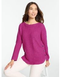 Talbots - Donegal Button Hem Pullover Sweater - Lyst