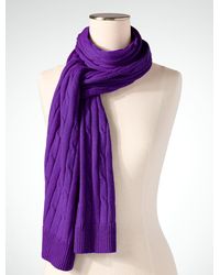 Talbots - Soft Cable Knit Scarf - Lyst