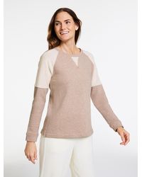 Talbots - Cozy French Terry Crewneck Sweater Pullover - Lyst