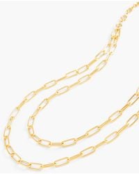 Talbots - Layered Paperclip Link Necklace - Lyst